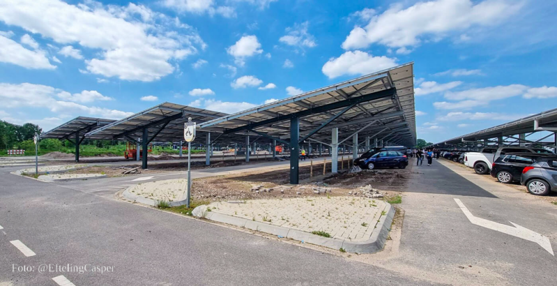 overkapping zonnepanelen efteling parkeerplaats M