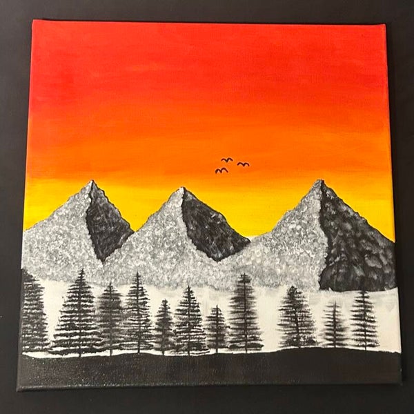 Goldene Gipfel - SilvanArt 40 x 40cm