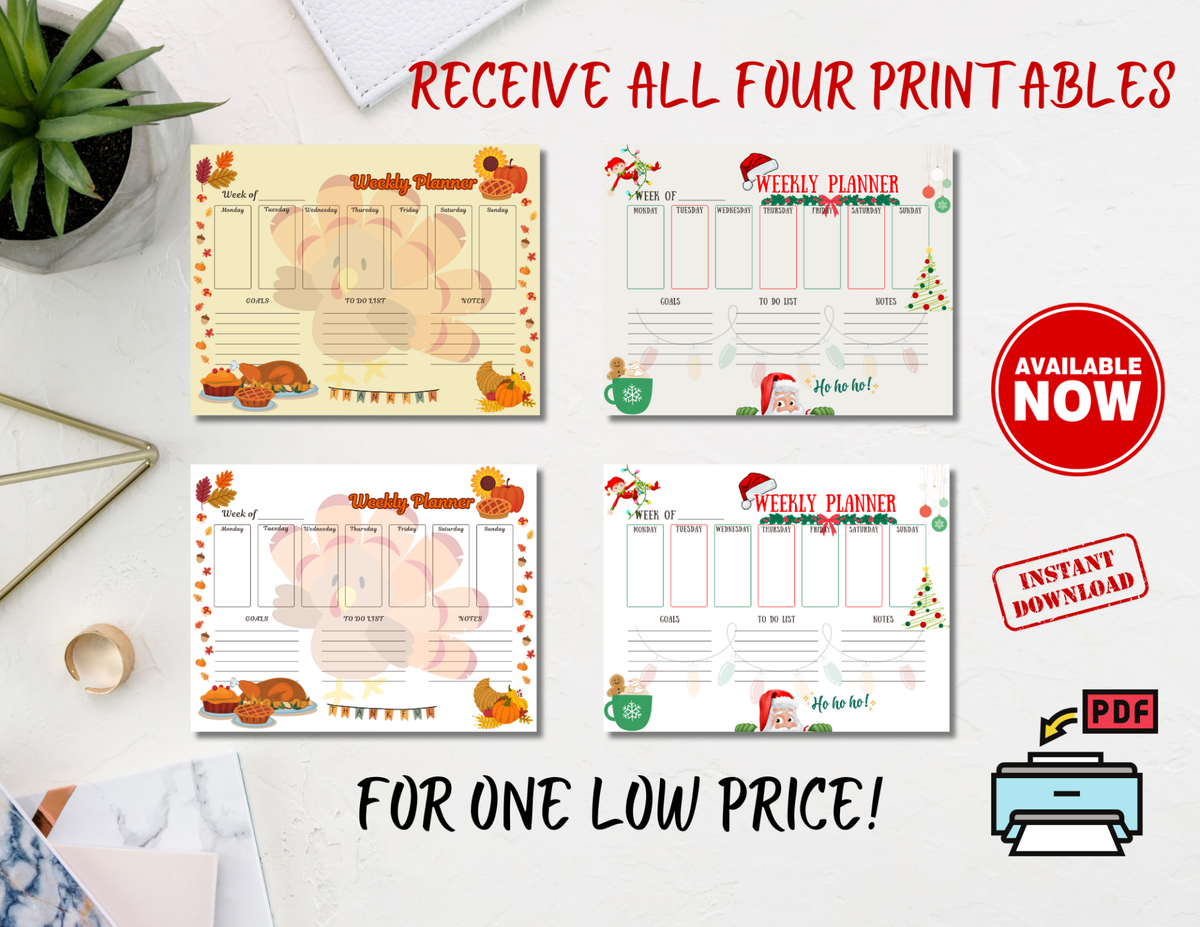 Taming Holiday Chaos: How Our Themed Weekly Planners Can Be Your Best ...
