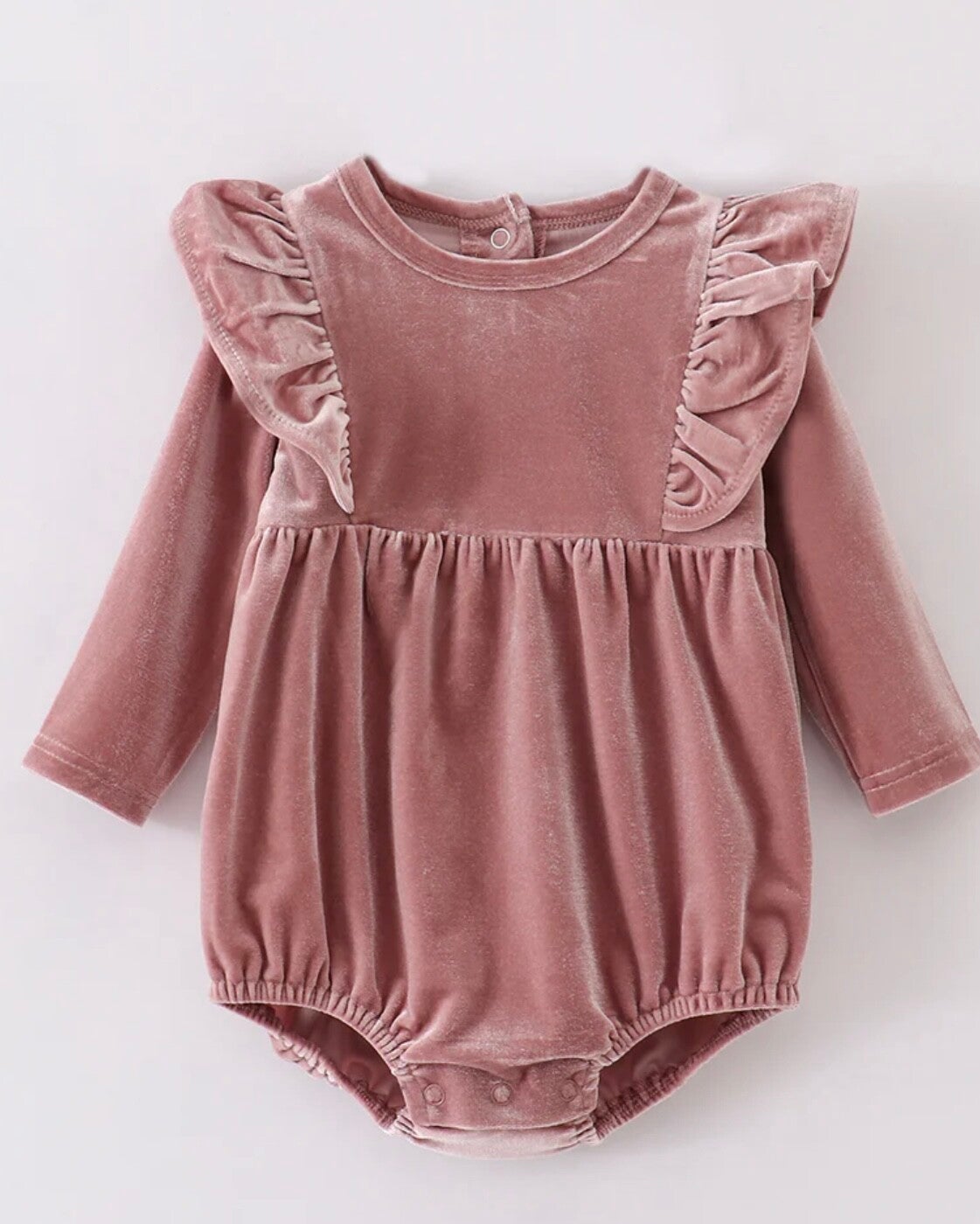 Velvety Fall Ruffle Bubble 18M