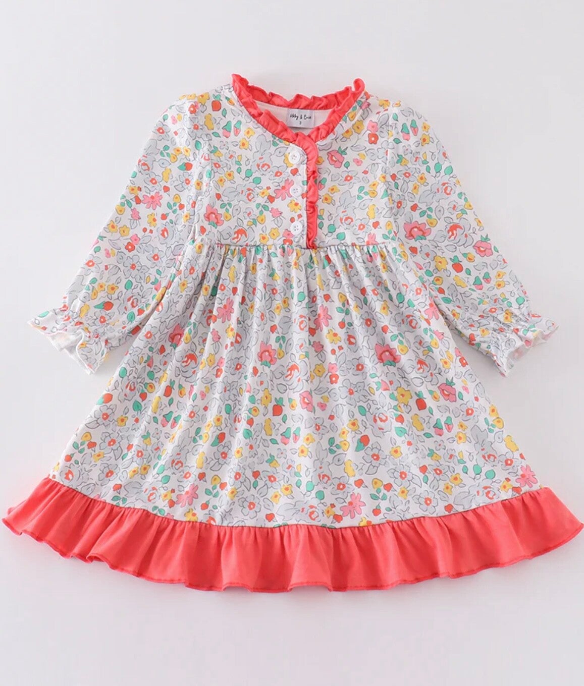 Girls Floral Night Gown 3T
