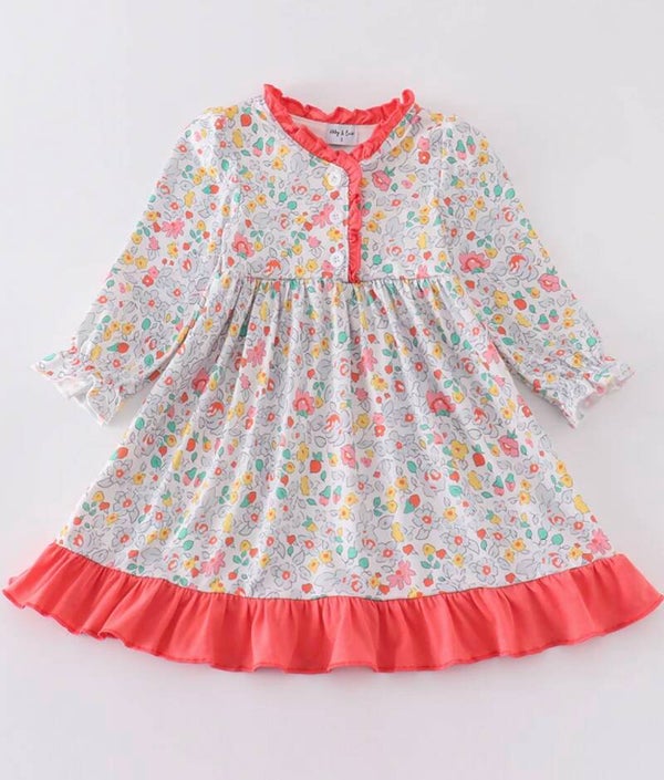 Girls Floral Night Gown 3T
