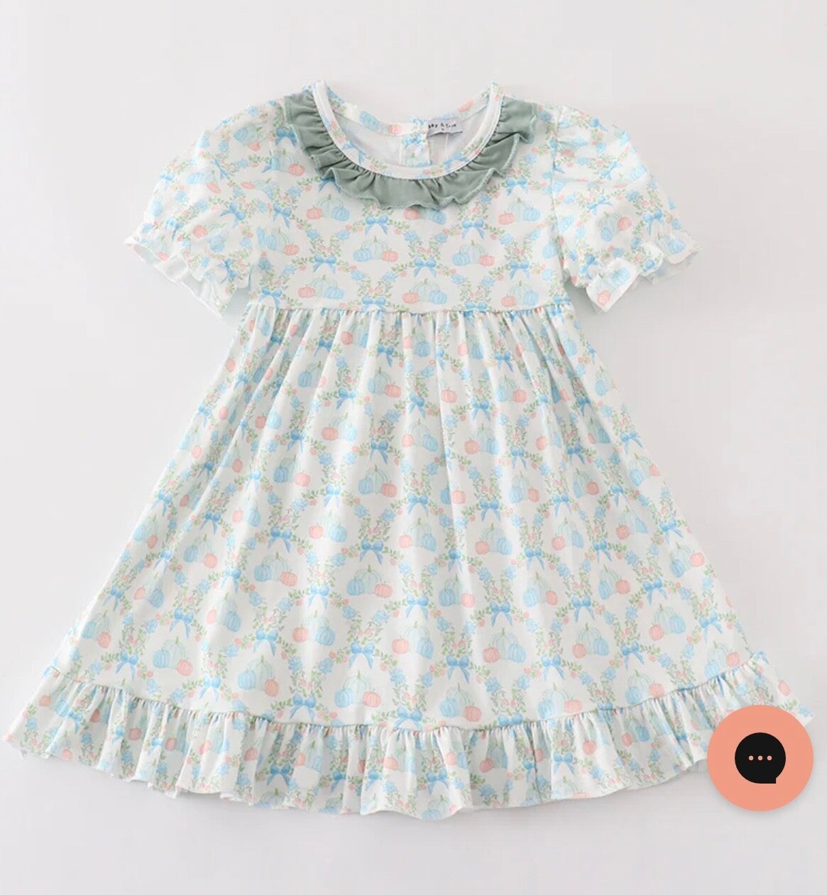 Girls Pastel Pumpkin Dress 6
