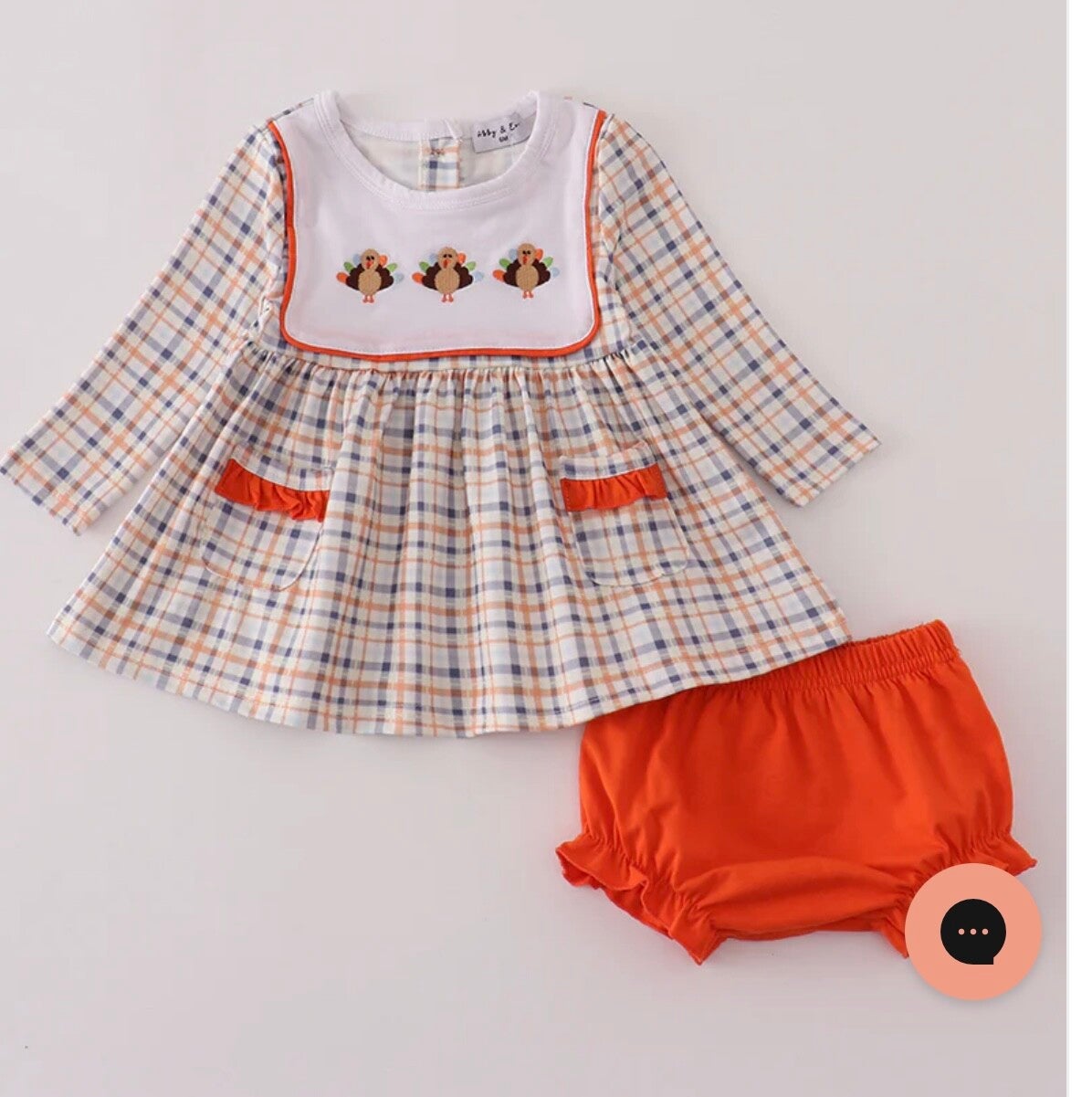 Plaid Turkey Bloomer Set 3T