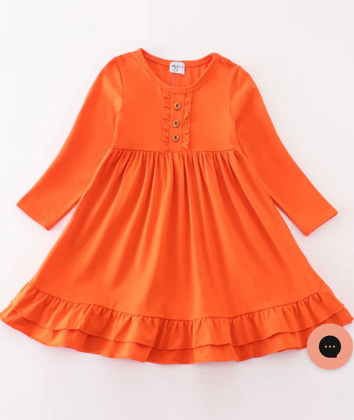 Girls Orange Dress 6