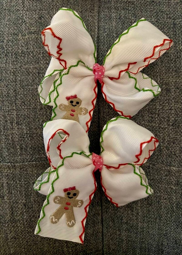 2PC Gingerbread Bow Set