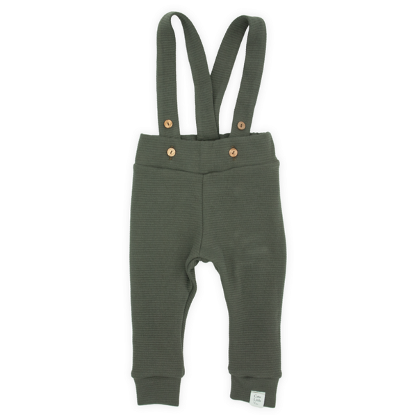 Rib legging bretels | Grijs