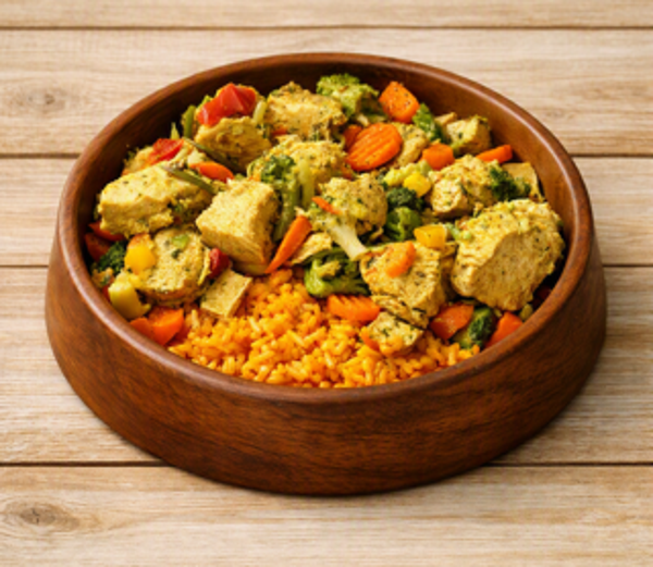 Chicken & Veggies w/ Pumpkin Rice