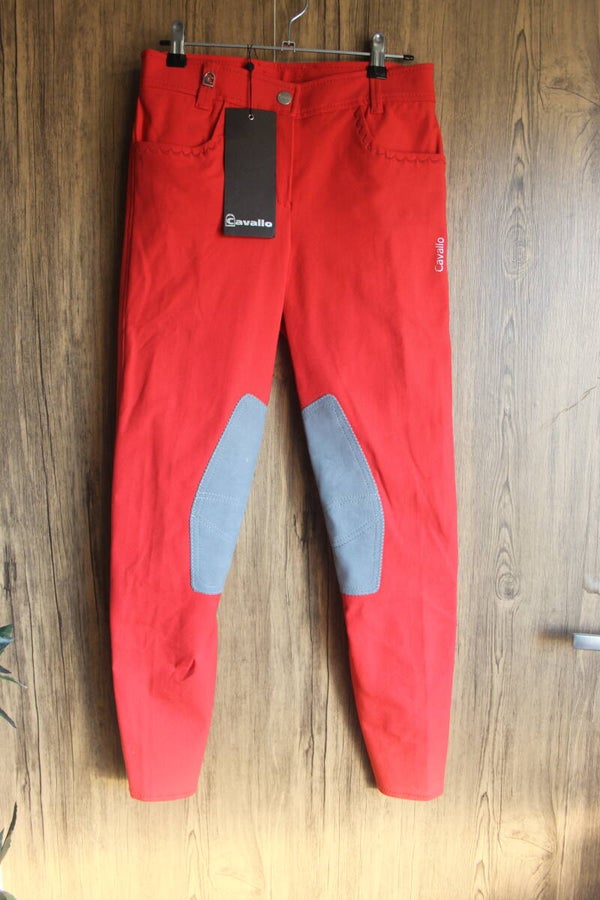 Cavallo Paardrijbroek Rood met Kniegrip – Maat 36
