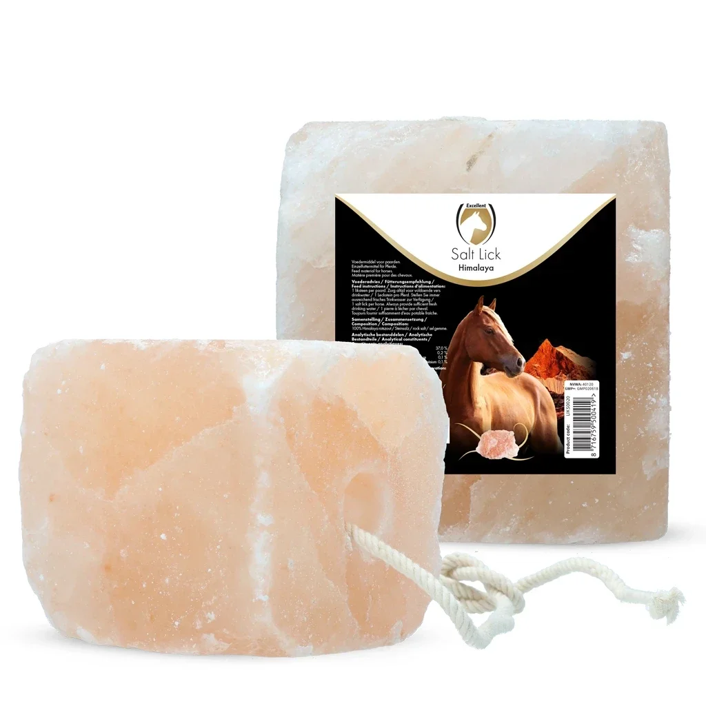 Excellent Horse Salt Lick Himalaya – 2-3 kg (Met Touw)