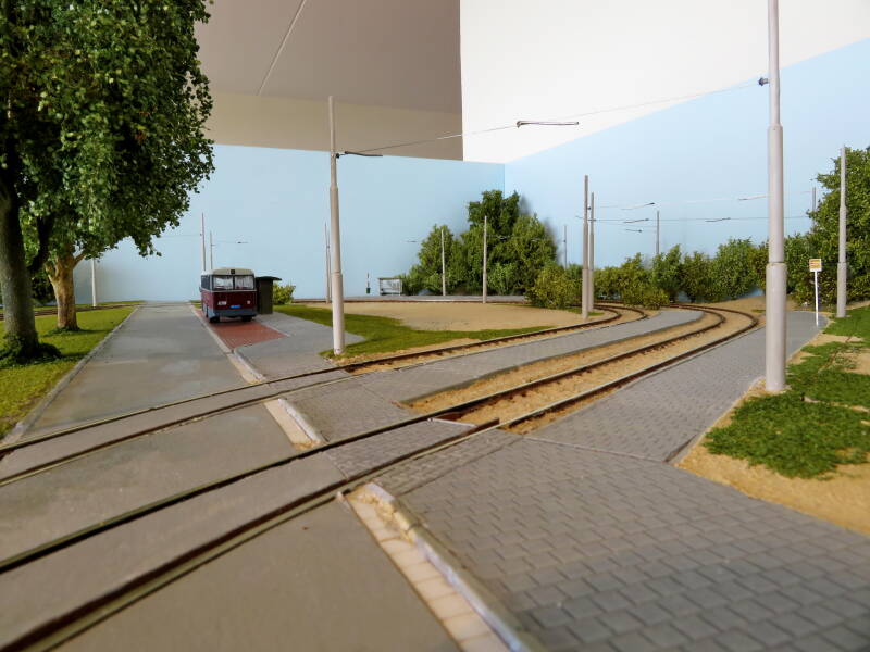 Modeltrambaan bovenleiding