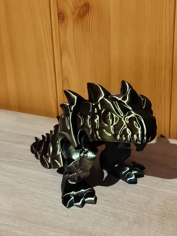 Tyranozaur przegubowy fiolet/złoto