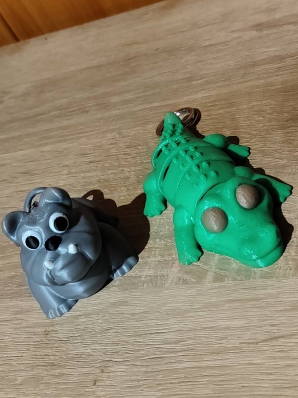 Brelok Buldog flexi + Krokodyl flexi