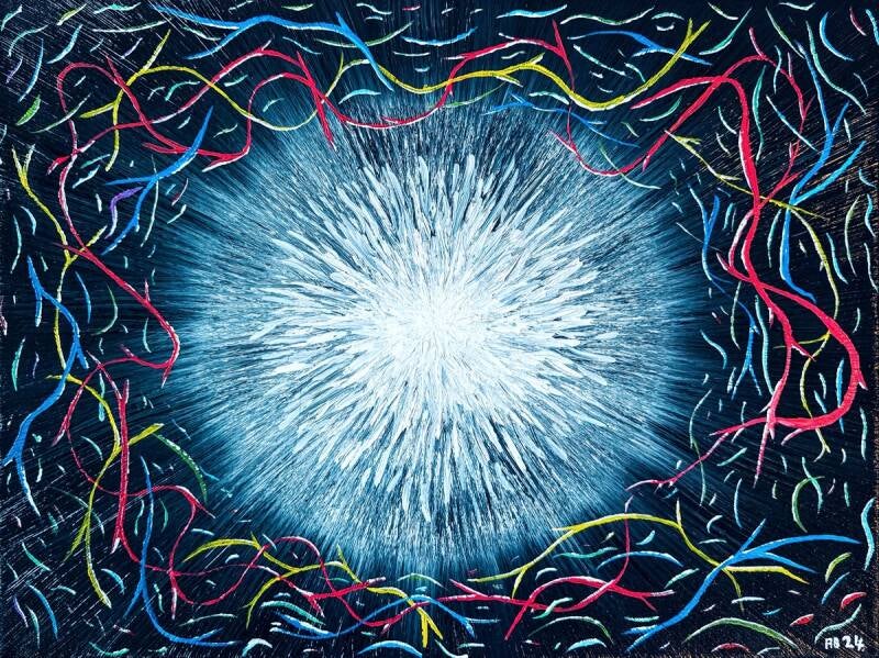 "How to live your life", 2024 olieverf op doek 40x30cm.