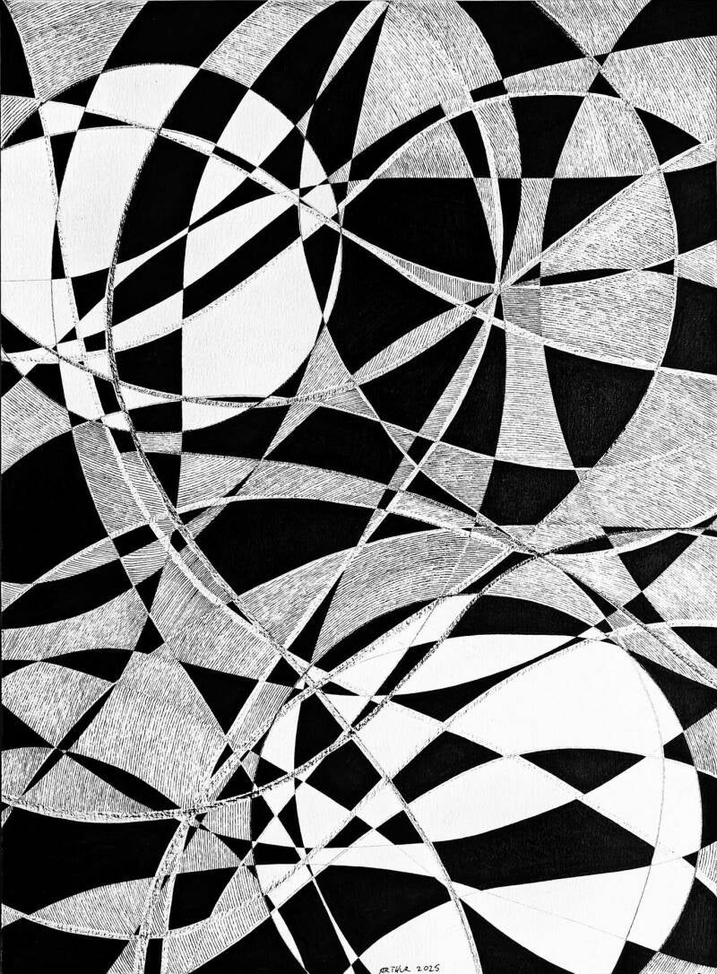 Another road pentekening 2025 36,5x27cm. Lana Dessin 220 papier