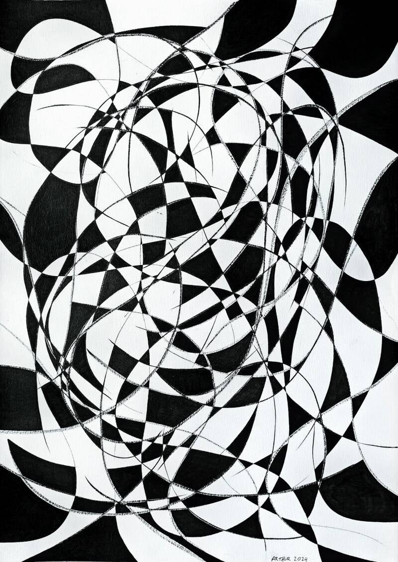 Geen titel. Pentekening 30x42cm. Lana Dessin 220 papier 2024