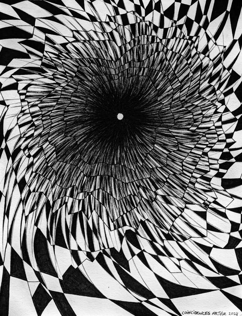 Coincidences Pentekening 21x28,5cm. 2024