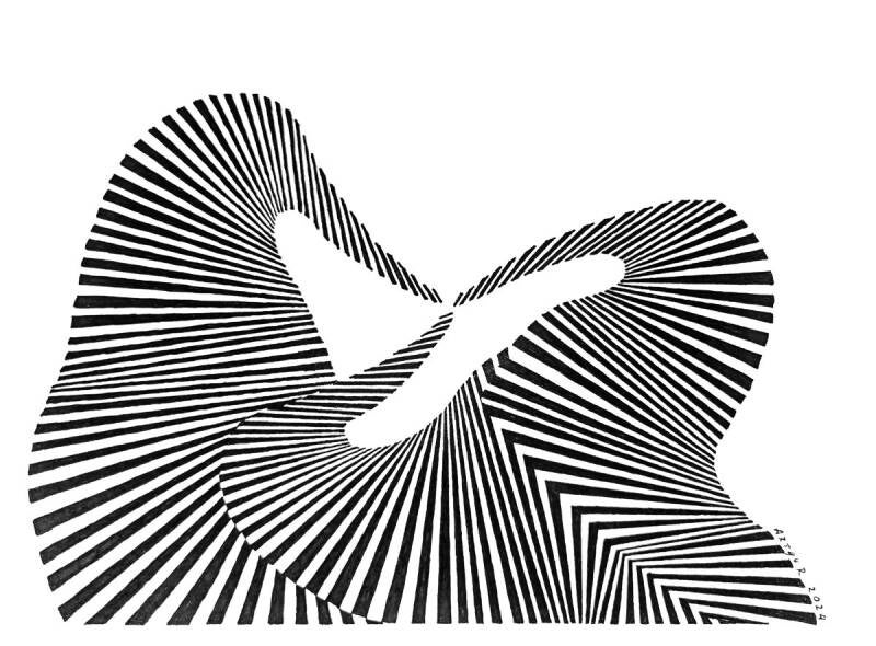 Get lost. Pentekening 25x17cm. 2024