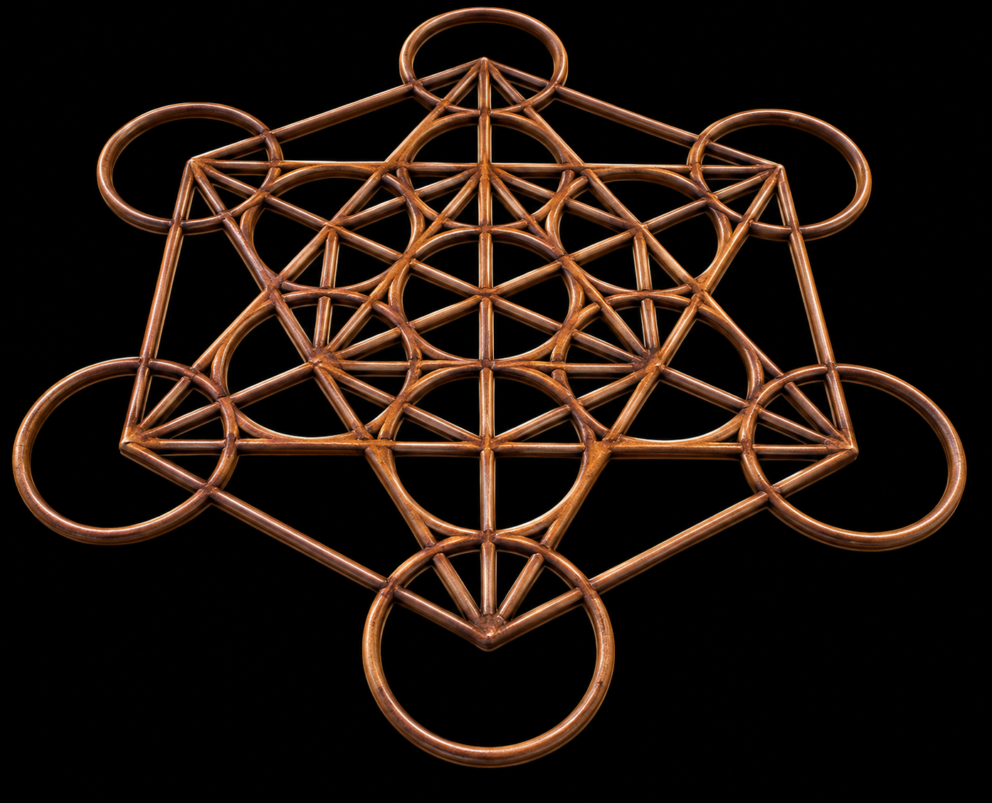 Plaque de Métatron Sculptée Bois 30cm