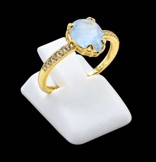 Bague Argent 925 – Aigue-Marine Goutte