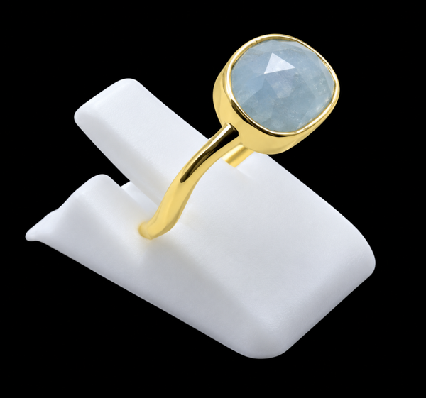 Bague Argent 925 Aigue Marine Design