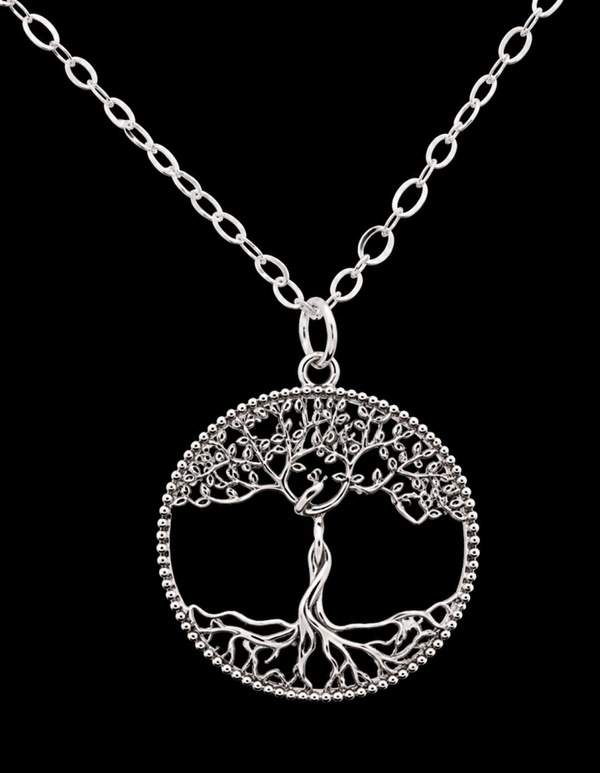 Collier Argent 925 Arbre de Vie - plaqué Platine
