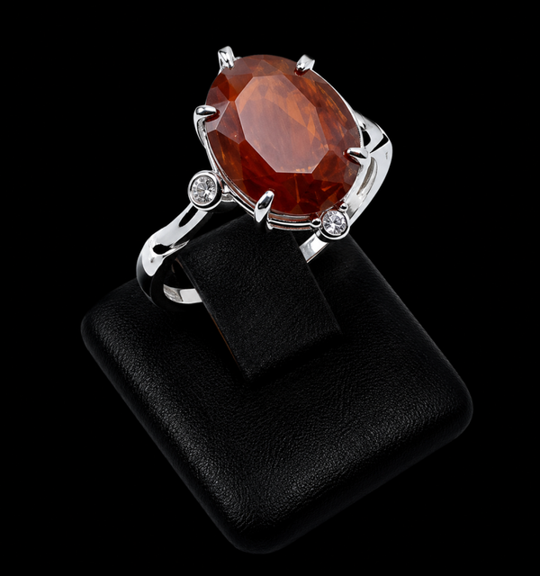 Bague Argent 925 Grenat Ovale Impérial