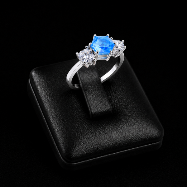 Bague Argent 925 'Flocon d'Argent' - Apatite