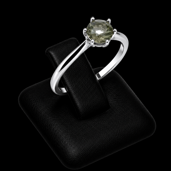 Bague Argent 925 'Rond Sublime' - Agate Mousse