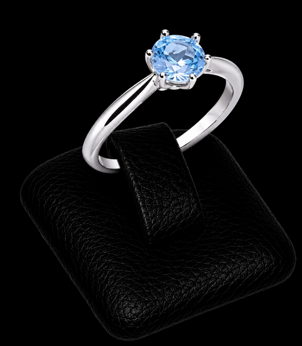 Bague Argent 925 'Rond Sublime' - Apatite