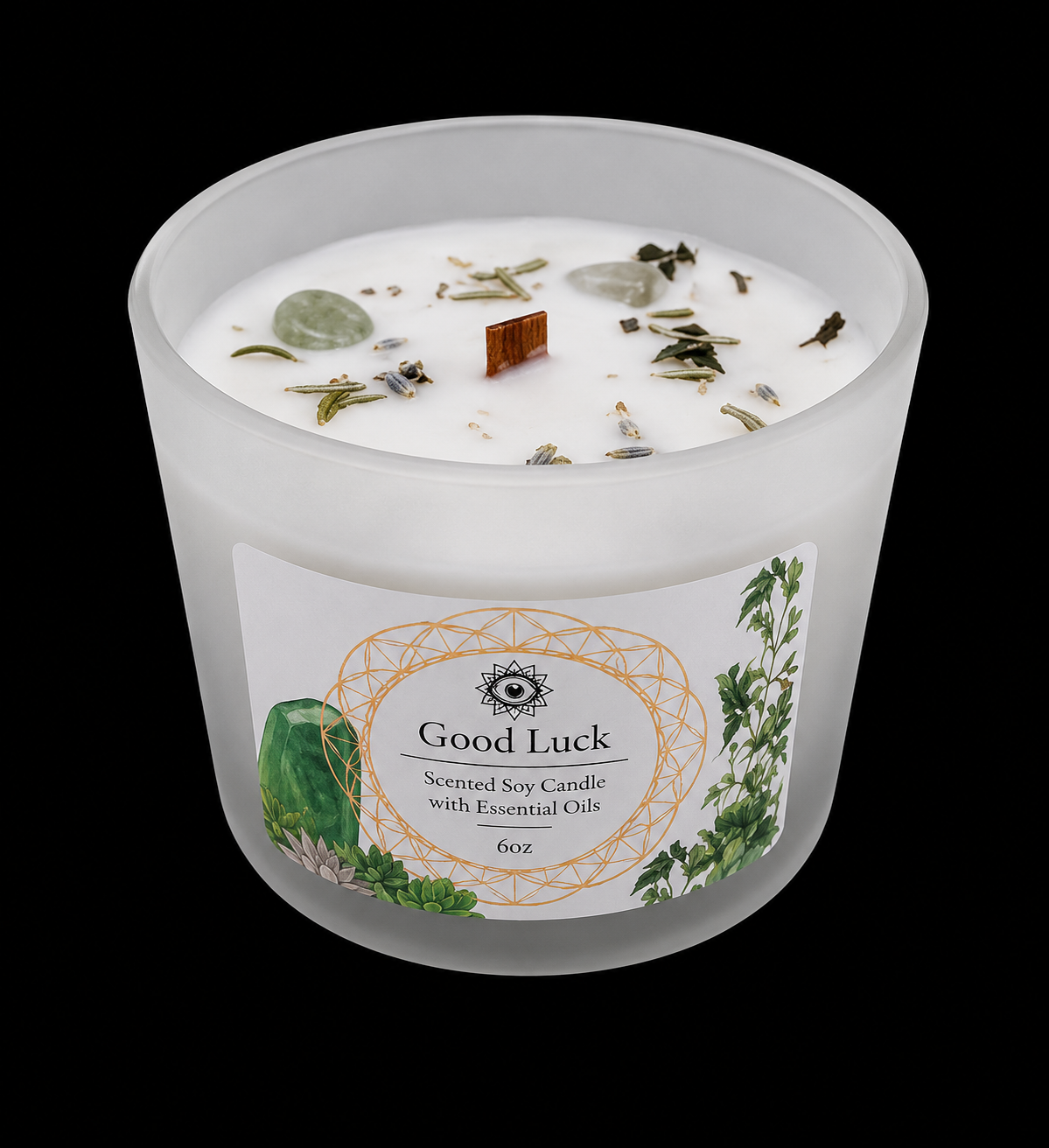 Bougie Green Tree 'Bonne Chance' Aventurine Verte + Patchouli 256g