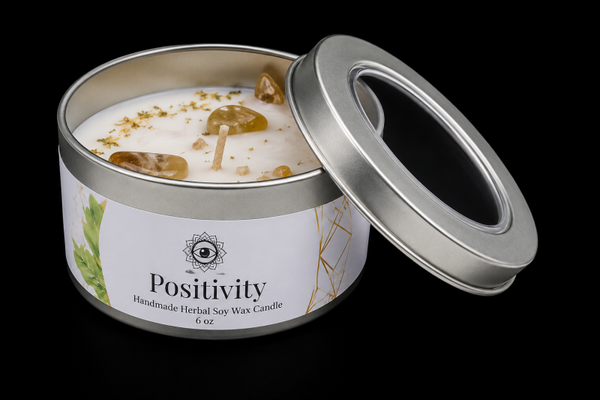 Bougie Green Tree 'Positivité' Citrine + Thé vert 70g