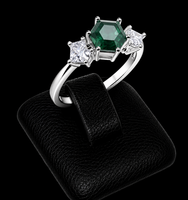 Bague Argent 925 'Flocon d'Argent' - Malachite