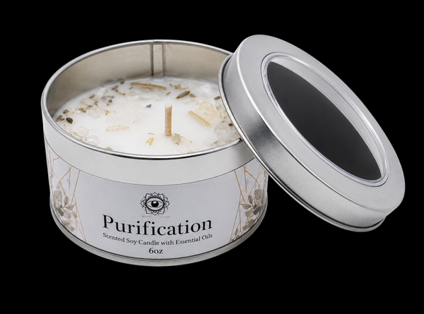 Bougie Green Tree 'Guérison Spirituelle' Bougie Purification "Sélénite & Sauge Blanche" 70 g