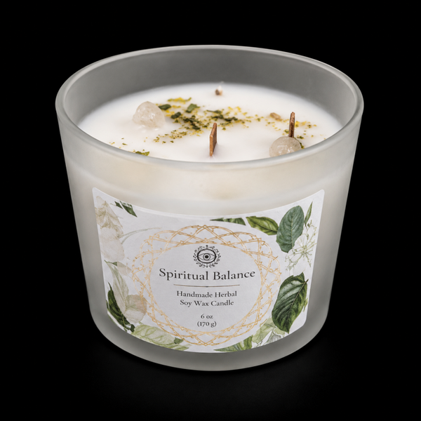 Bougie Green Tree 'Equilibre Spirituel' Cristal de Roche + Jasmin 256g