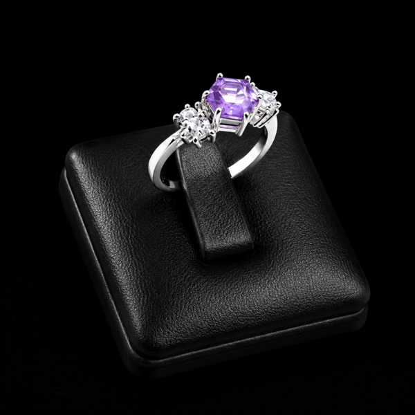 Bague Argent 925 'Flocon d'Argent' - Améthyste