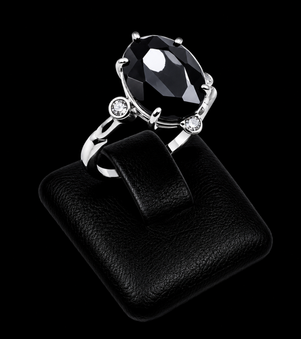 Bague Argent 925 Onyx Ovale Impérial