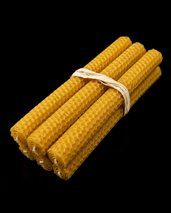 Bougie Cire d'Abeille 15cm - 6pcs