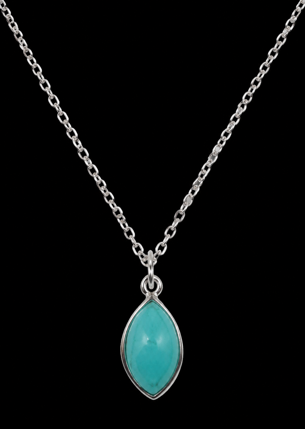 Collier Argent 925 'Larme Argentée' - Amazonite