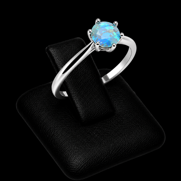 Bague Argent 925 'Rond Sublime' - Amazonite