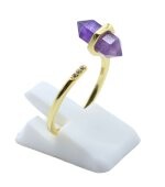 Bague Argent 925 Améthyste Pointe