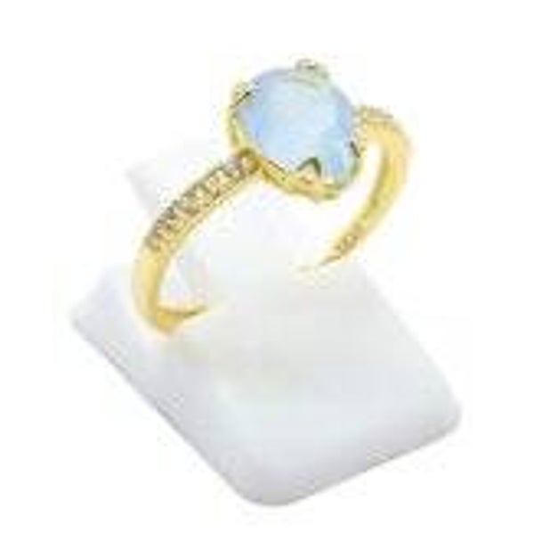 🌊 Bague Argent 925 – Aigue-Marine Goutte