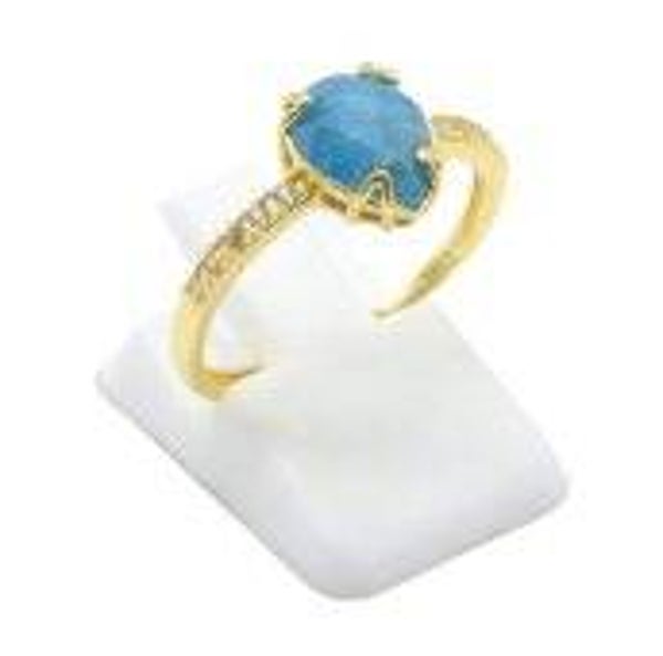 💙 Bague Argent 925 Apatite Goutte