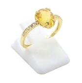 💛 Bague Argent 925 Citrine Goutte