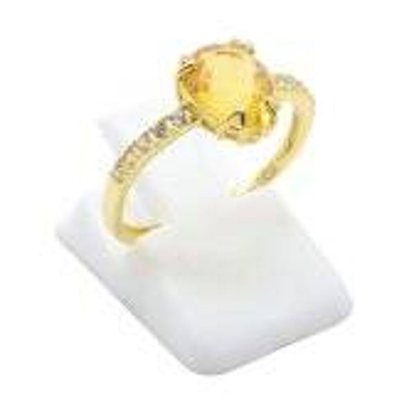 💛 Bague Argent 925 Citrine Goutte