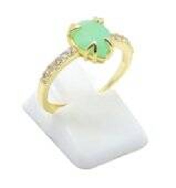 💚 Bague Argent 925 Jade Vert Goutte