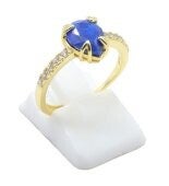 🔵 Bague Argent 925 Lapis Lazuli Goutte