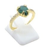 🟢 Bague Argent 925 Malachite Goutte