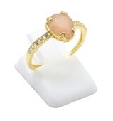 ☀️ Bague Argent 925 Pierre de Soleil Goutte