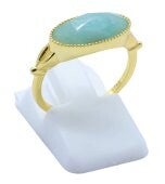 💚 Bague Argent 925 Amazonite Ovale